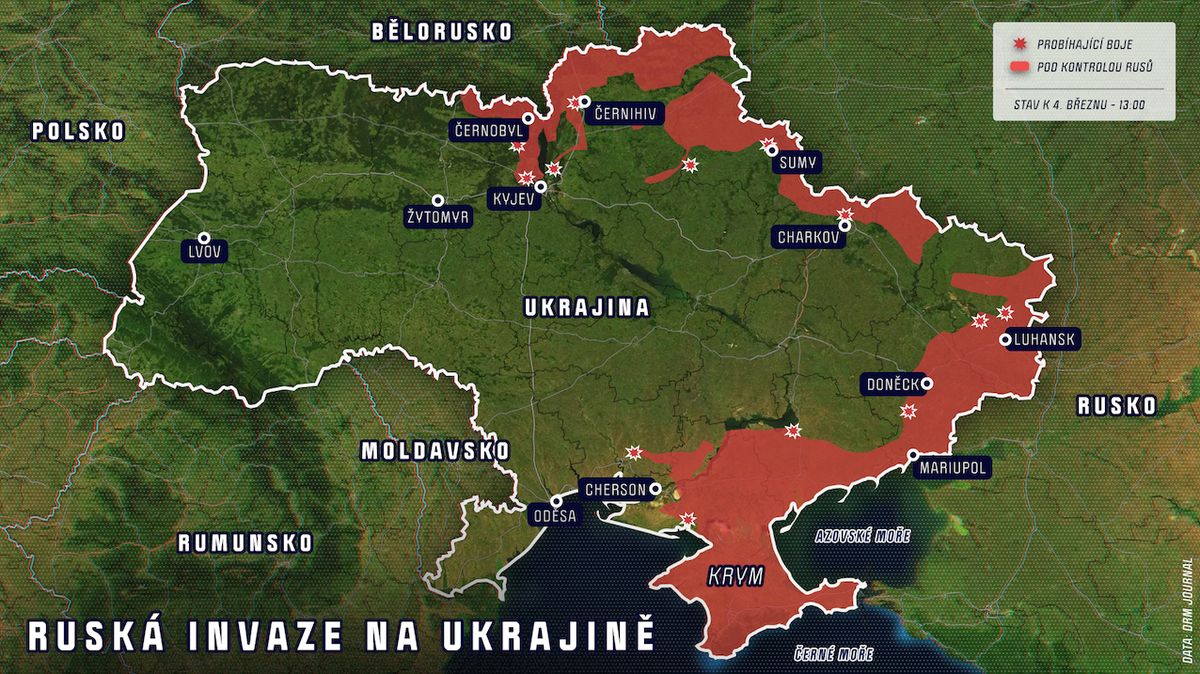 Invaze, den devátý: Charkov drží, Mariupol obklíčen